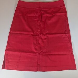 Casual Corner Vibrant Red Pencil Skirt